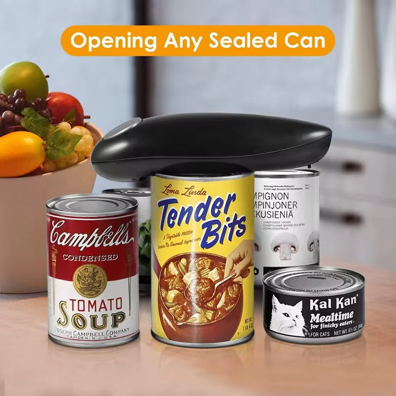 Look Auto Electric Can Opener : Open Your Cans with A Simple Press of Button - Automatic, Hands Free, Smooth Edge, Food-Safe, Battery Operated, YES You CAN)